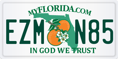 FL license plate EZMN85