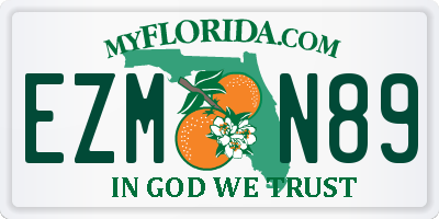 FL license plate EZMN89