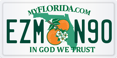 FL license plate EZMN90