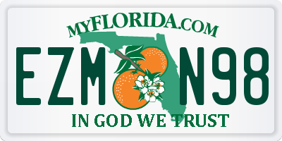 FL license plate EZMN98