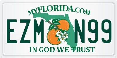 FL license plate EZMN99