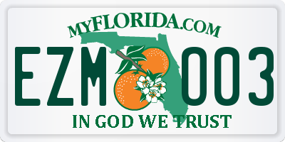 FL license plate EZMO03