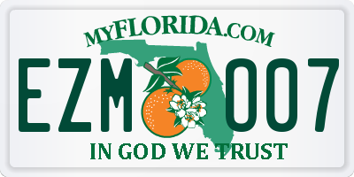 FL license plate EZMO07