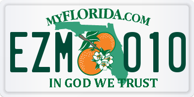 FL license plate EZMO10