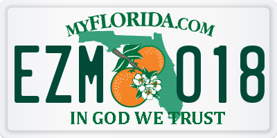 FL license plate EZMO18