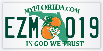 FL license plate EZMO19