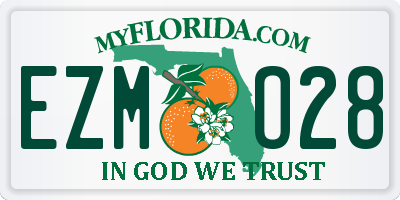 FL license plate EZMO28