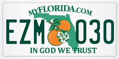 FL license plate EZMO30