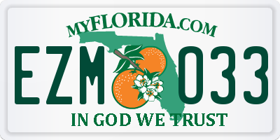 FL license plate EZMO33