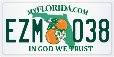 FL license plate EZMO38