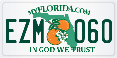 FL license plate EZMO60