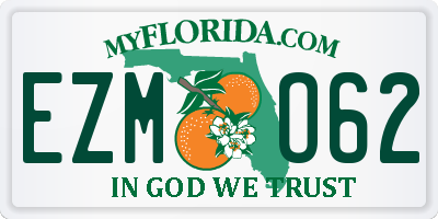 FL license plate EZMO62