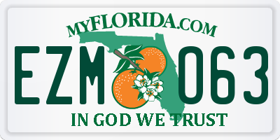 FL license plate EZMO63