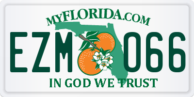 FL license plate EZMO66