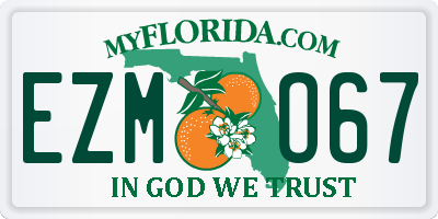 FL license plate EZMO67