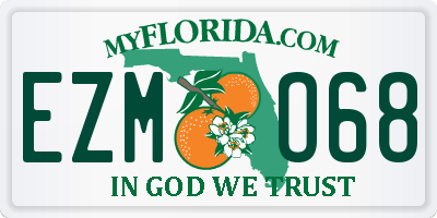 FL license plate EZMO68