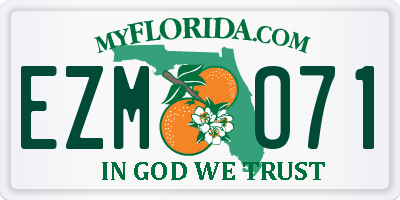 FL license plate EZMO71