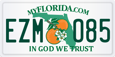 FL license plate EZMO85