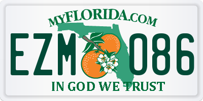 FL license plate EZMO86