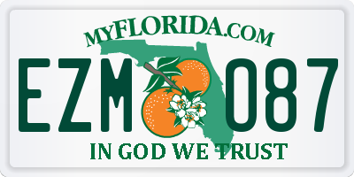 FL license plate EZMO87