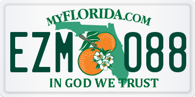 FL license plate EZMO88