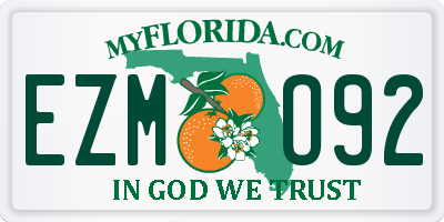 FL license plate EZMO92