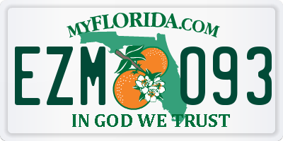 FL license plate EZMO93