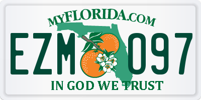 FL license plate EZMO97