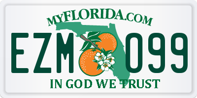 FL license plate EZMO99