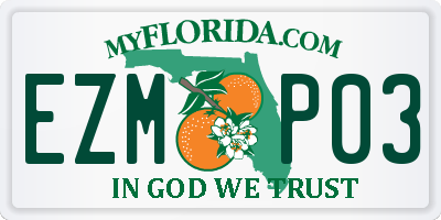 FL license plate EZMP03