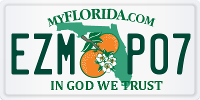 FL license plate EZMP07