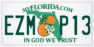FL license plate EZMP13