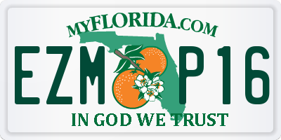 FL license plate EZMP16