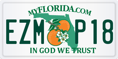 FL license plate EZMP18