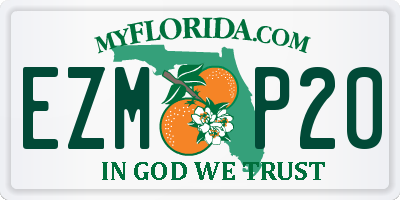 FL license plate EZMP20