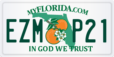 FL license plate EZMP21