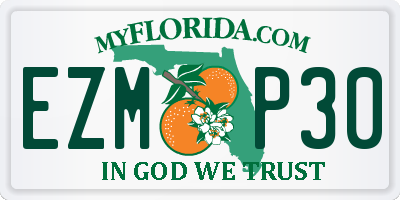 FL license plate EZMP30