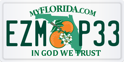 FL license plate EZMP33