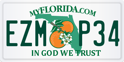 FL license plate EZMP34