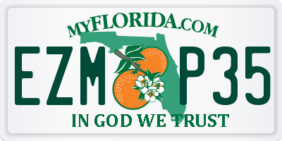 FL license plate EZMP35