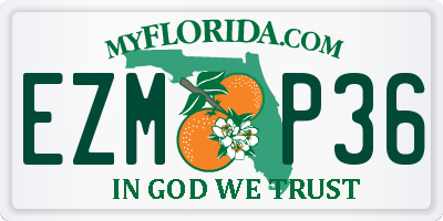 FL license plate EZMP36