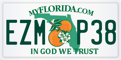 FL license plate EZMP38