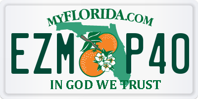 FL license plate EZMP40