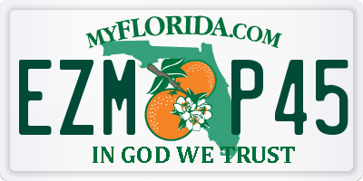 FL license plate EZMP45