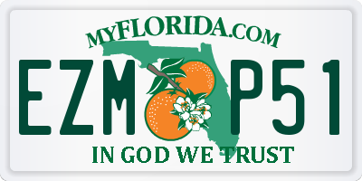 FL license plate EZMP51