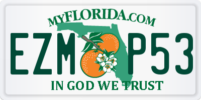 FL license plate EZMP53