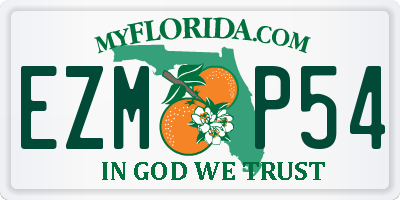 FL license plate EZMP54