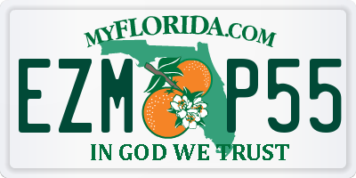 FL license plate EZMP55