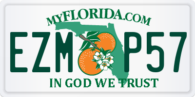 FL license plate EZMP57