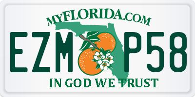 FL license plate EZMP58